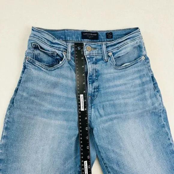Lucky Brand Straight Ankle Crop Jeans 8/29 Mid Rise Dark Wash Denim - Picture 9 of 16
